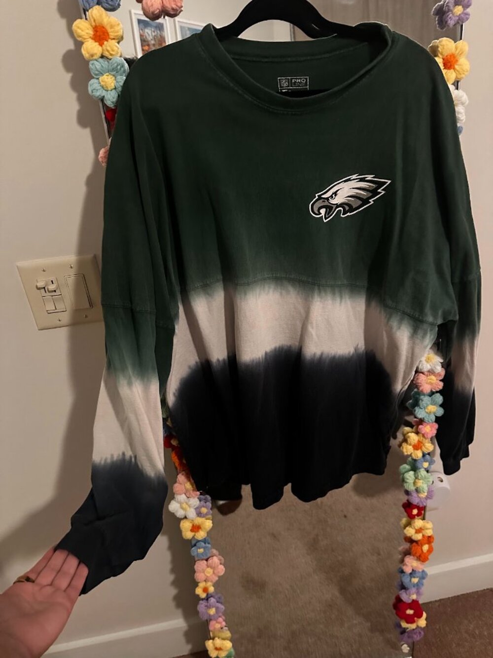 Fanatics Eagles Super Bowl LII Champions Dip Dye Shirt XXL